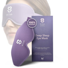 M-Club Deep Sleep Eye Mask - Soft, Breathable Sleep Mask with 100% Light Blocking - Lightweight Design for Comfortable Sleeping, R