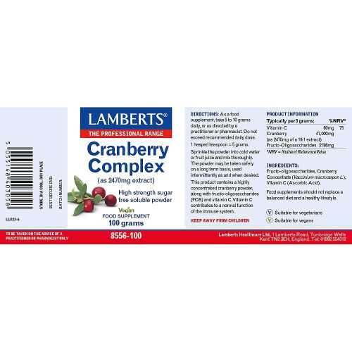 Lamberts Lamberts Cranberry Complex Powder - 100g 2