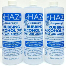 Haz 500 ml Isopropyl Rubbing Alcohol First Aid Antiseptic - Pack of 3