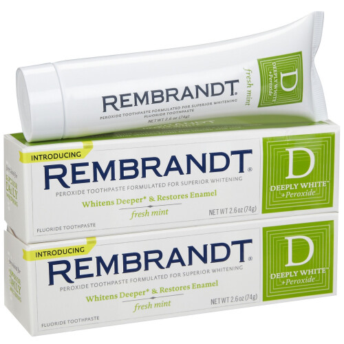 Rembrandt Deeply White Toothpaste, Mint 2.6 oz - 2 Pack