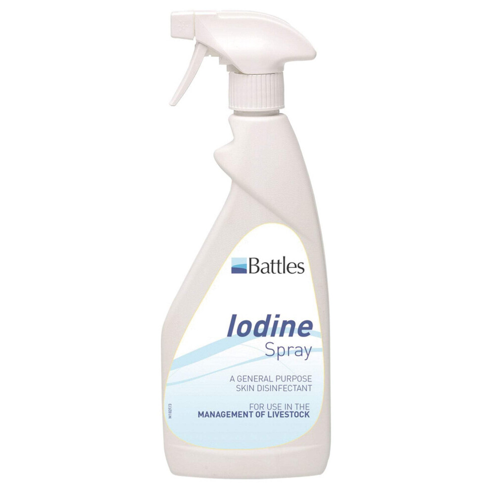 Battles White Veterinary Iodine Solution 500Ml Spray