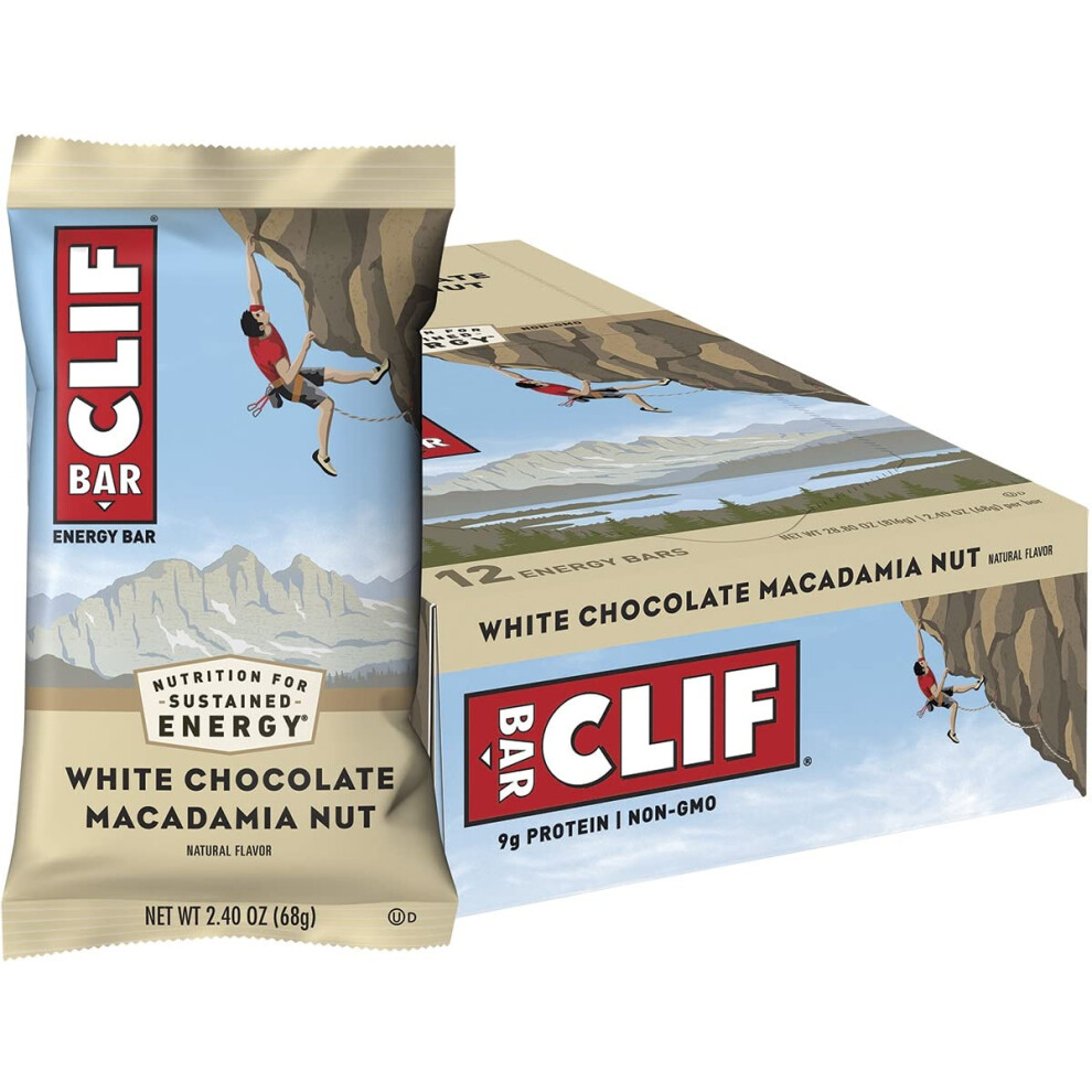 Clif Bar White Chocolate Macadamia 68G (Pack Of 12)