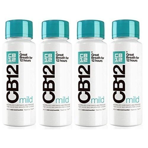 CB12 Mild Mint-Menthol Mouthwash 4 Pack