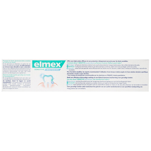 Elmex Sensitive Whitening Toothpaste, 75 ml, Pack of 3 2