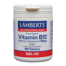Lamberts Vitamin B12 100µg – Pure Grade Cyanocobalamin – Red Blood Cell Support – 100 Vegan Tablets