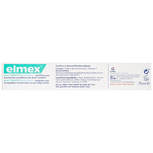 Elmex Sensitive Whitening Toothpaste, 75 ml, Pack of 3 1