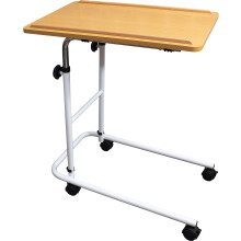 Aidapt Overbed Table with Castors – Height & Angle Adjustable Bedside Table, Large Easy‑Clean Surface, Wheeled Hospital/Bedroom Ta