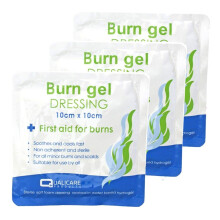 First Aid Burn Gel Dressing 10cm x 10cm Medium Size - Emergency Burncare for Scolds & Burns