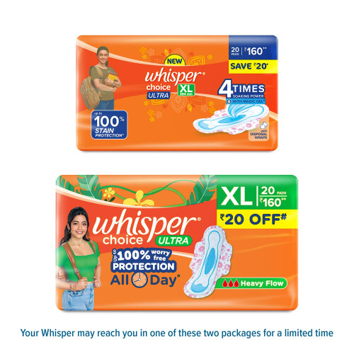 Whisper Choice Ultra Wings - 20 Pads (Extra Large) 1