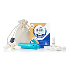 Lil-Lets Reusable Tampon Applicator, Comes with x 6 Lil-Lets Organic Cotton Tampons, Sustainable Period Care, Reduce Plastic Waste