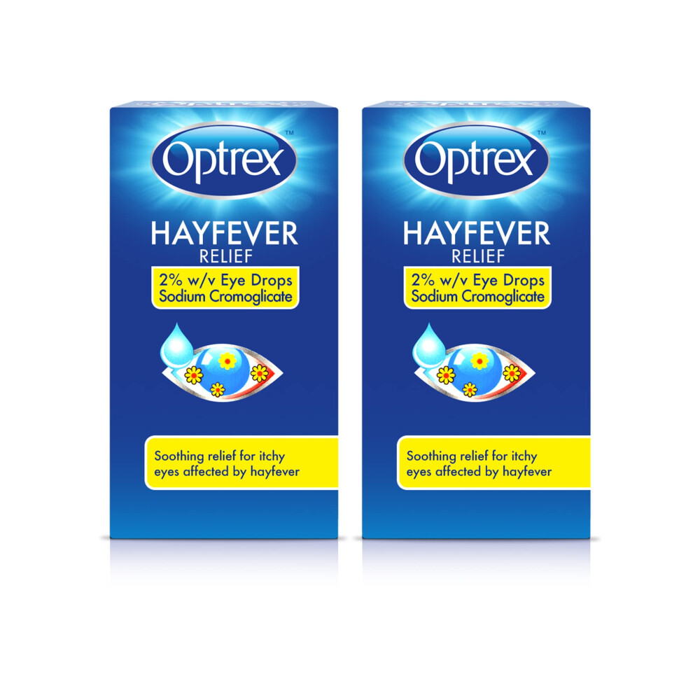 Photos - Other for Medicine Optrex Hayfever Allergy Relief Eye Drops, Soothing for Itchy Dry Tired Eyes, 10 ml (Pack of 2)