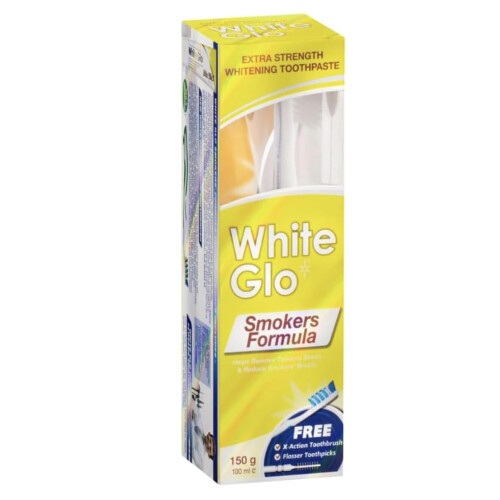 White Glo Smokers Formula Whitening Toothpaste Pack 150g (Pack of 2) 1