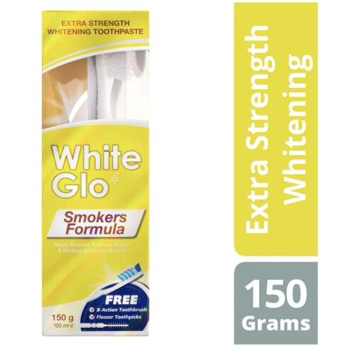 White Glo Smokers Formula Whitening Toothpaste Pack 150g (Pack of 2) 2