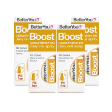 BetterYou Boost Vitamin B12 Daily Oral Spray Vitamin Spray Supplement for Energy Boost 1,200 IU Vitamin B12, Natural Apricot Flavo