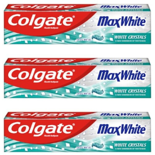 Colgate Colgate x3 Max White with White Crystals 100ml Each Toothpaste 2