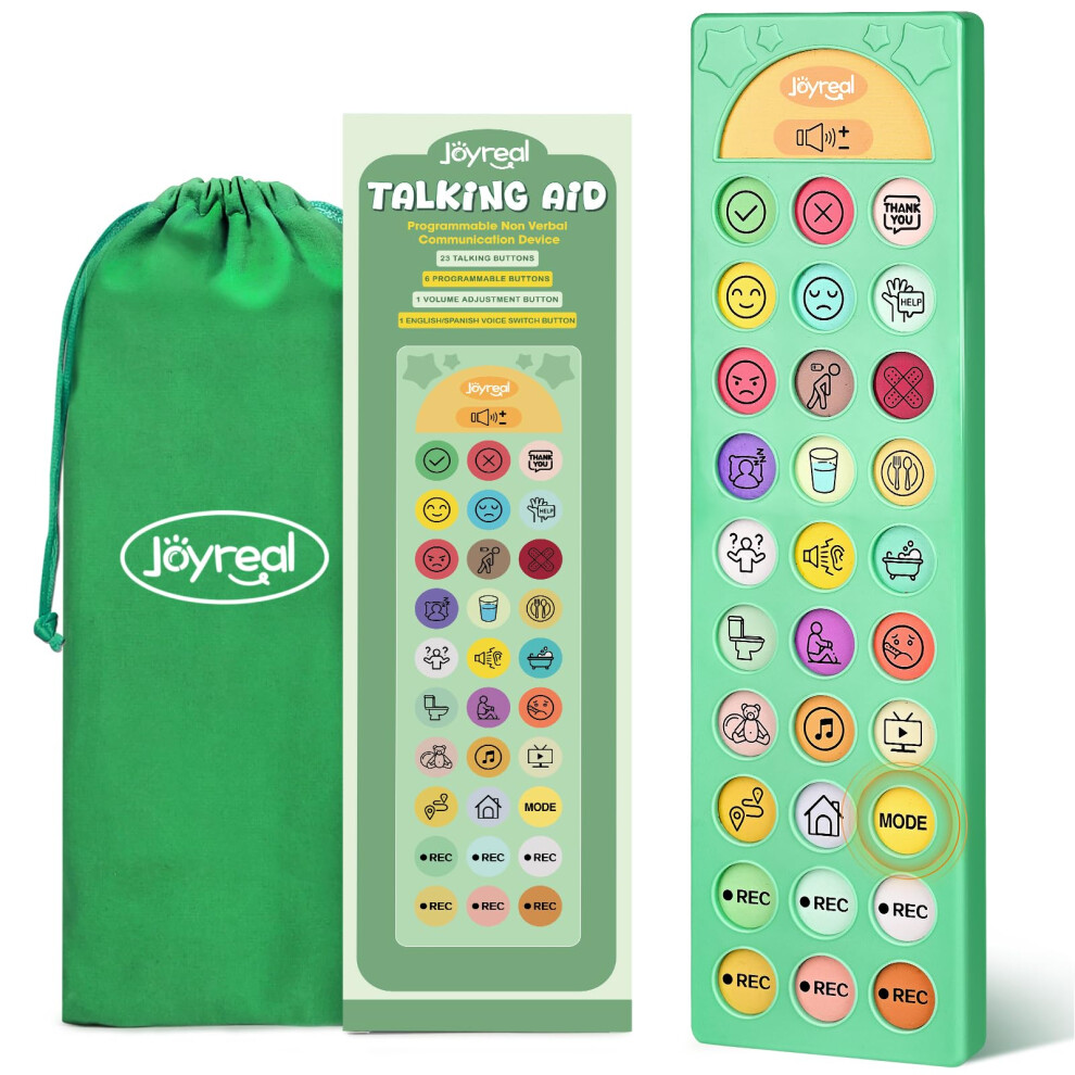 Joyreal Aac Device For Autism, Non Verbal Communication Tools For Speech Therapy&Stroke Rehab. Autism Talking Aids With 6 Programm