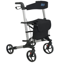 Days Deluxe Lightweight Folding Four Wheel Rollator, Rollator, Easy Storage and Travel, Carry Bag, Mobility Aids, Adjustable Seat