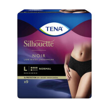 TENA Silhouette Plus Low Waist Noir Large Black - 6 Packs of 10 - Incontinence Pants