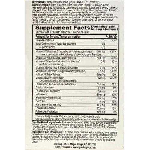 EnerVitamin C, Lemon Lime, 30 Packets/Sachets 1