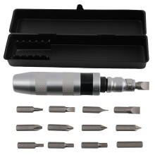 Kit Tournevis à Chocs Carré 1/2" 12 Embouts Hexagonaux Plats 40CR