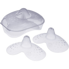 MAM Nipple Shield | Small | 2 Pack | Comes in Sterilisable Travel Case | SkinSof
