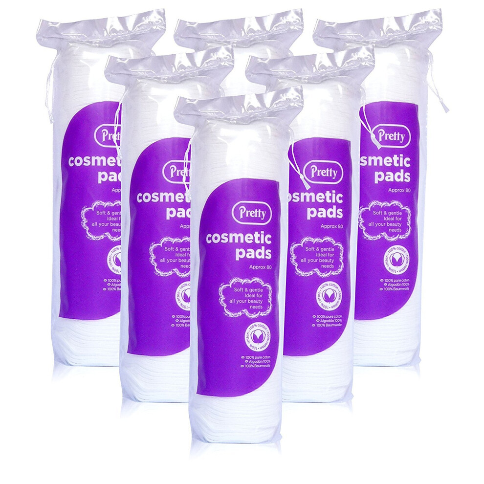 Pretty 480 Cosmetic Smooth 100% Pure Cotton Wool Pads Dis