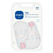 MAM Dummy Clip 2 Pack Baby Soother Clips Fit All MAM Soothers Adjus