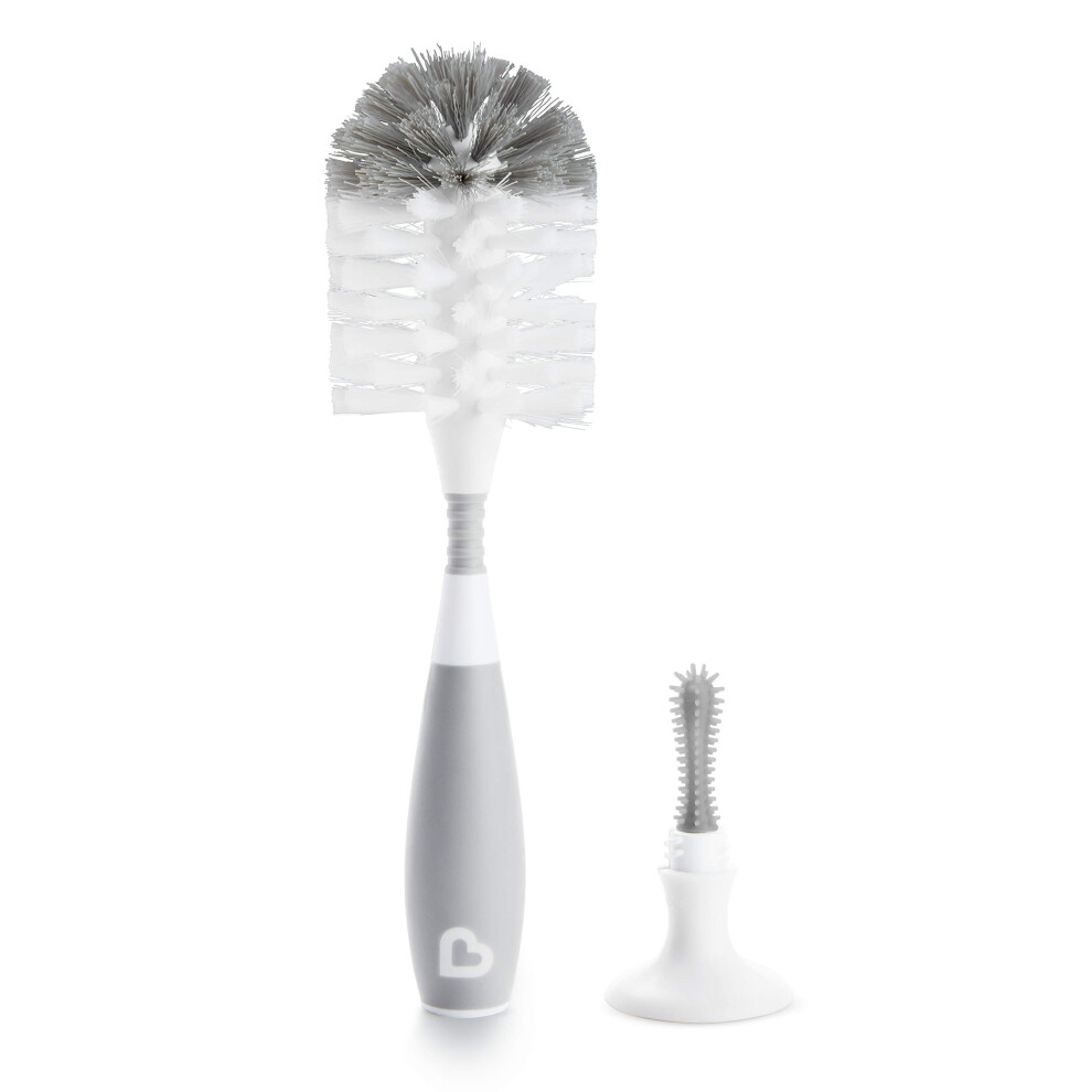 Munchkin Bristle Baby Bottle Cleaner Brush For Baby Cups | Grey