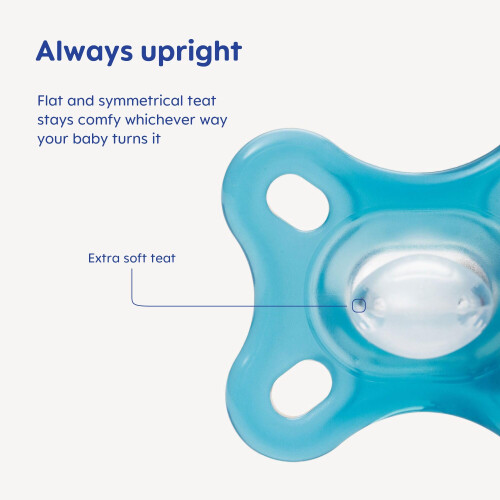 MAM MAM Comfort Soothers | 0-3 Months | 2 Pack | Newborn Dummies | Comes in Dummy St 2
