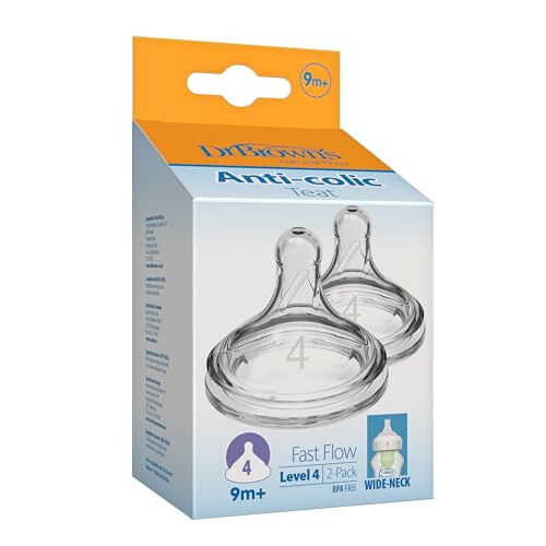 Dr. Brown's Options+ Baby Bottle Teats, Level 4, W 2