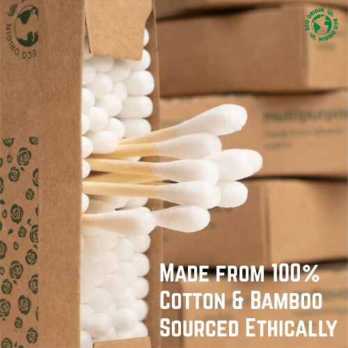 600 Bamboo Cotton Buds | 100% Eco-Friendly Biodegradable | Cotton Buds Bamboo | 2