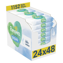 Pampers Harmonie Aqua Baby Wipes Plastic Free 24 P