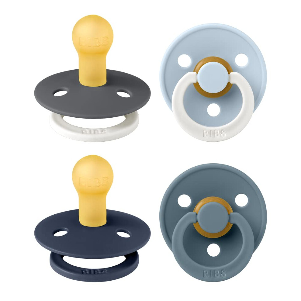 Bibs Dummies Colour 4-Pack, Bpa Free Dummy Pacifie