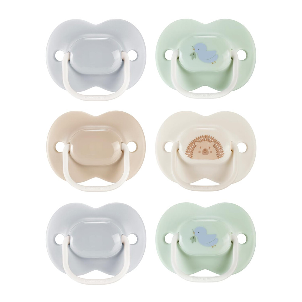 Anytime Soothers, 0-6M, 6 Pack, Symm Tommee Tippee