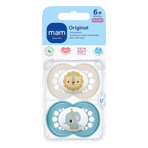MAM MAM Original Soothers | 6-18 Months | 2 Pack | Com 1