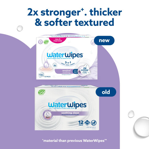WaterWipes WaterWipes Sensitive+ Soothing Wipes, 720 Count (1 2