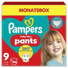 Pampers Baby-Dry Nappy Pants Size 9, 108 Nappies,