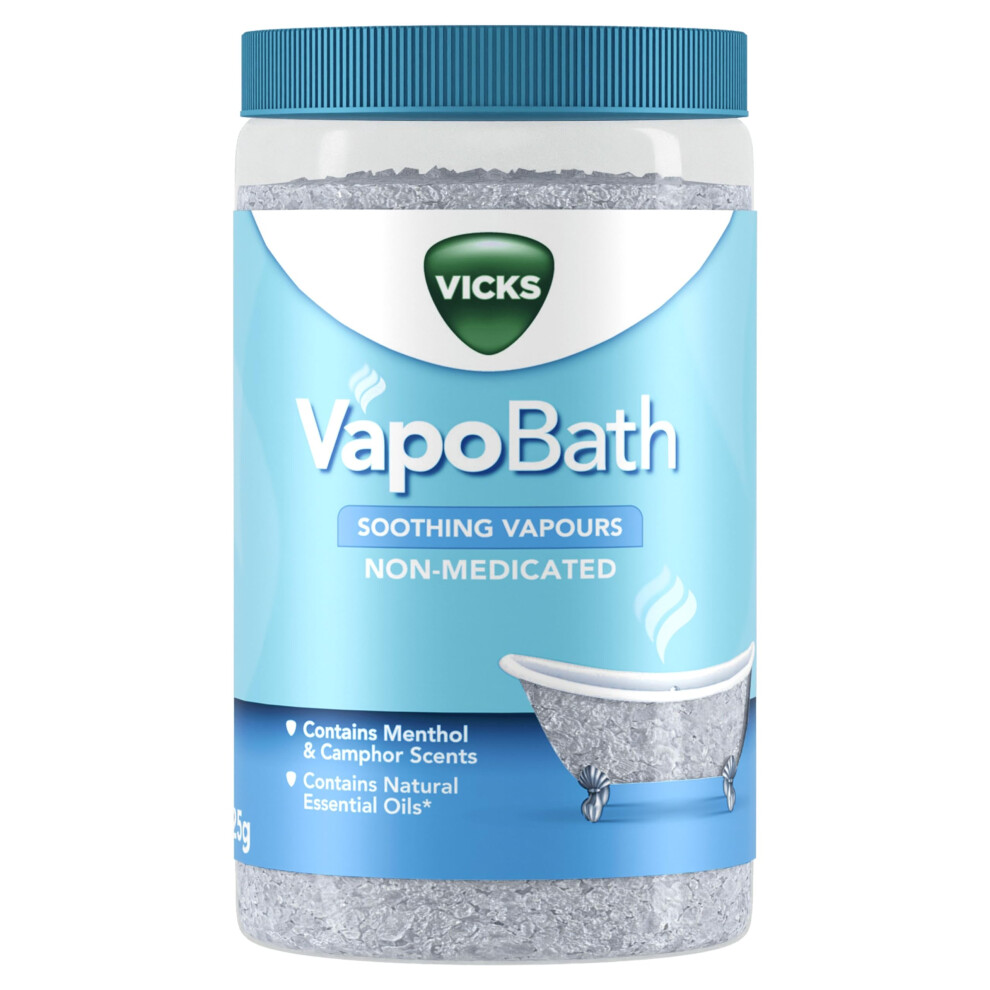 Vicks Vapo Bath – Bath Salt With Soothing Vapours – Infused With Menthol And Camphor Scents – Contains Natural Essential Oils: Eucalyptus, Nutme