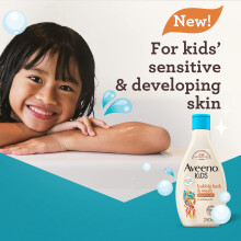 Aveeno Baby KIDS Bubble Bath Wash 250ml Enriched with Soothing Oat E