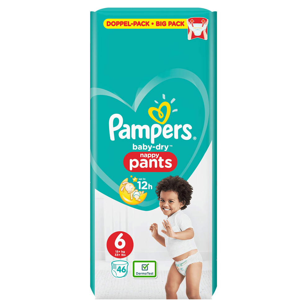 Photos - Nappies Pampers BabyDry Pants Size 6 with Air Channels, 46 