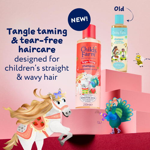 Childs Farm Tangle Taming Shampoo, Straight or Wav 1