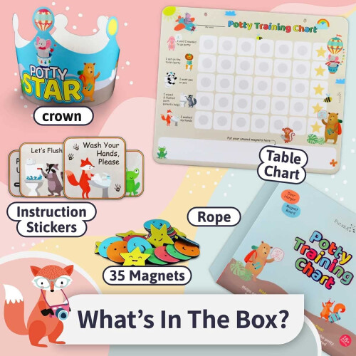 Potty Training Reward Chart with 35 Progress Stick 1