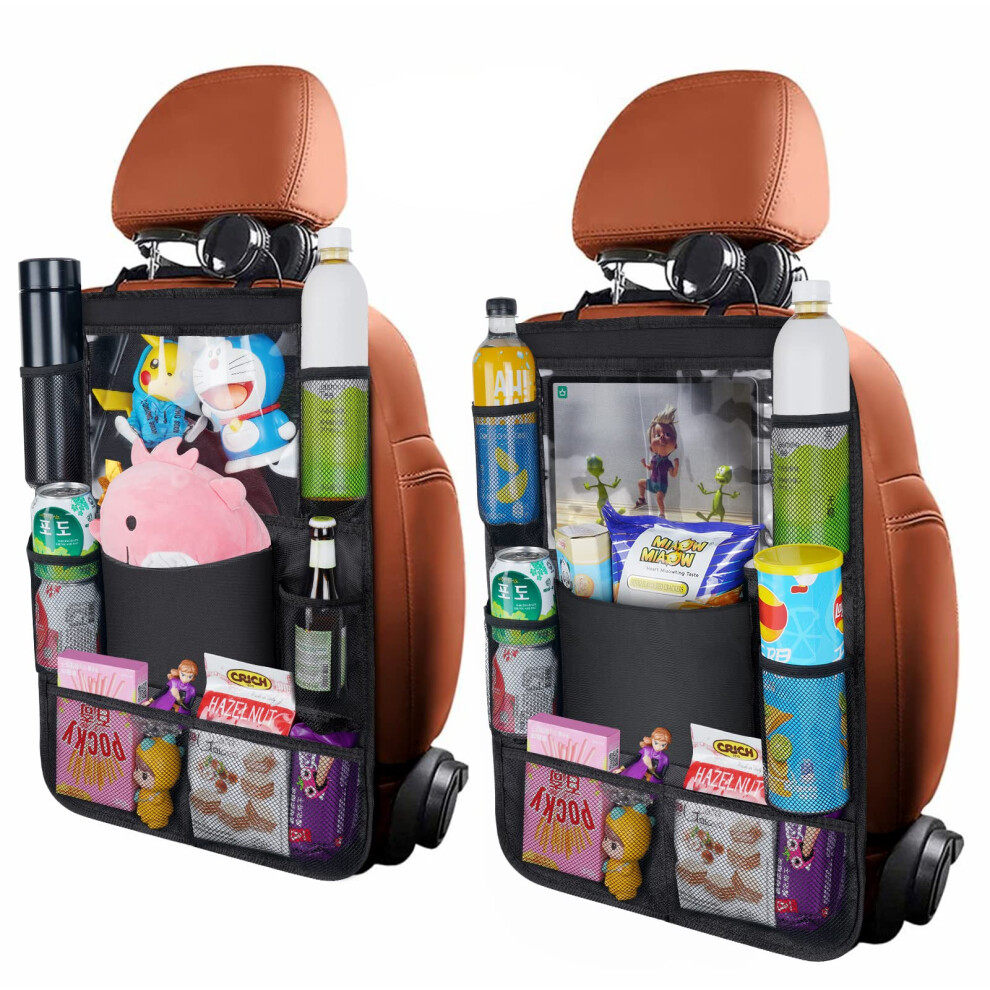 Car Organiser Car Seat Organiser, Car Back Seat Organizer For Kids, Kick Mats Back Seat Protector With 10 Inch Touch Screen Tablet Holder, 8 Po Uraqt