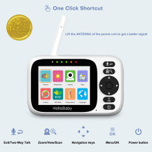 HelloBaby Baby Monitor with Camera and Night Vision 32” Screen PanTilt