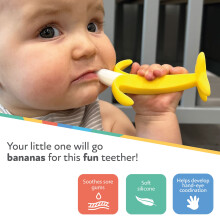Nuby Banana Soothing Teether Easy Grip BPAFree Suitable from 3 Months