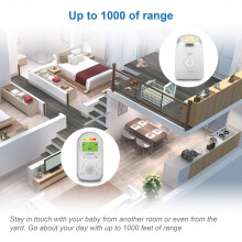 VTech AM7061W Baby Monitor with Long Range up to 1000ft Clear Sound 2W