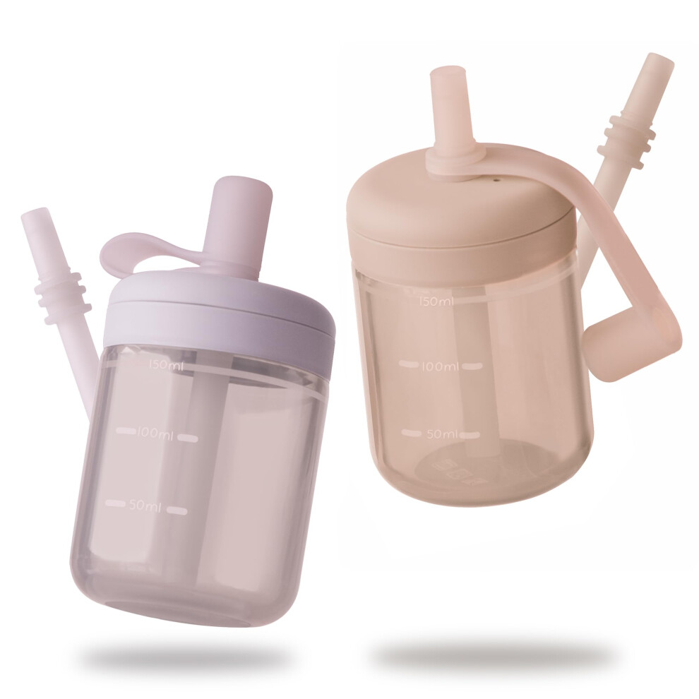 Baby Straw Cup | Silicone Toddler Sippy Cu Moonkie