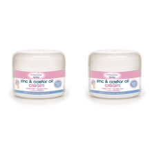 Cotton Tree Zinc And Castor Oil Cream For Nappy Rash, White (Pack of 2)