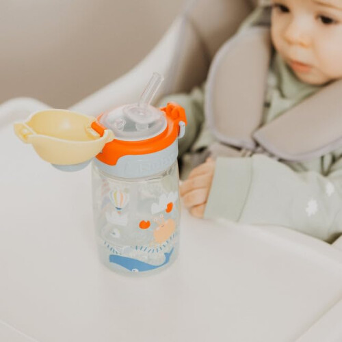 Nuby Nuby Super Straw Water Bottle - No Spill Active To 1