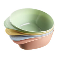 Tommee Tippee Easiscoop Baby Feeding Bowls with Triangular Base and Ergonomic Handle, Stackable, Perfect for Weaning, 6 Months+, Pack of 4
